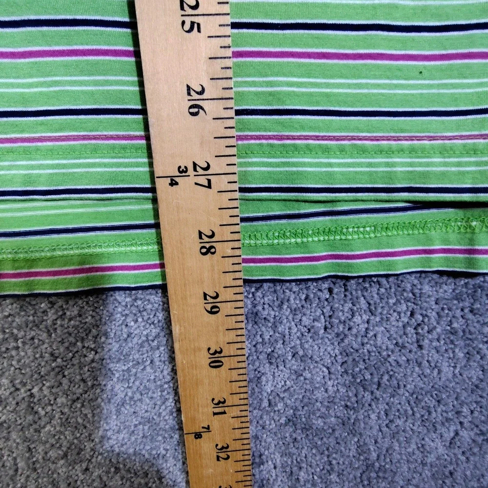 Carnoustie Performance Golf Polo Mens Medium Striped Green Short Sleeve Shirt